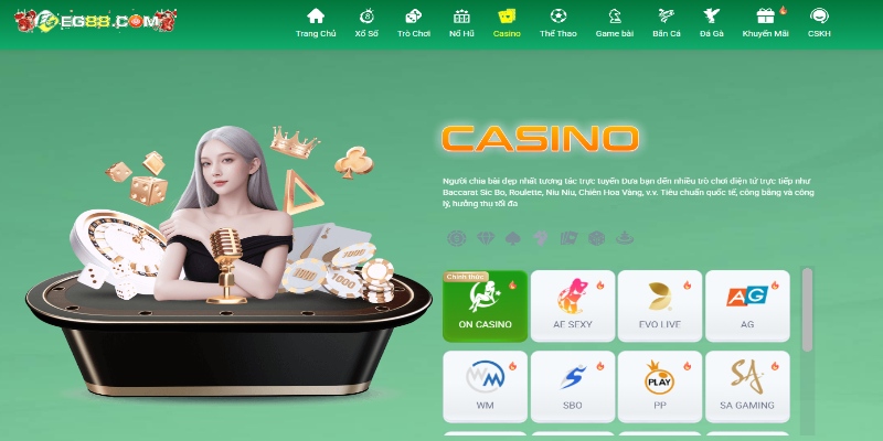 Tổng quan về sảnh casino EG88 Tổng quan về sảnh casino EG88